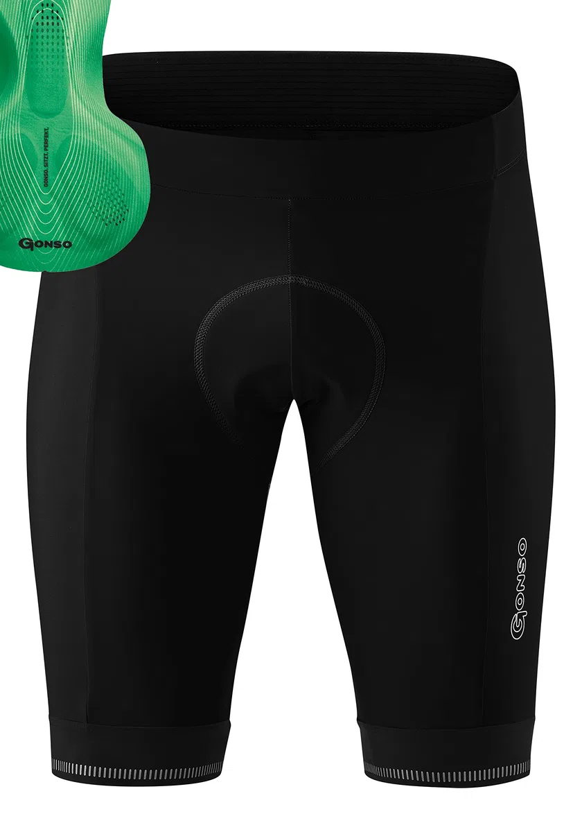 Gonso Sitivo M, Kurze Herren Fahrradhose, Mit Sitivo Comfort Sitzpolster, Hohe Bewegungselastizität und Antirutsch-Silikon-Beingummi, Enganliegende Passform