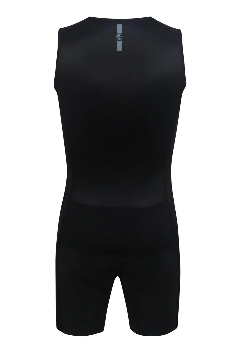 Trisuit B4B, Triathlon Anzug, Triathlonanzug, Schwarz, Ärmellos, ultra schnell und power Optik, für Training, Sprint und olympische Distanzen