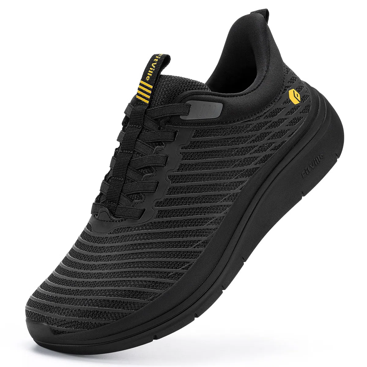 FitVille Extra Weit Sneaker Herren Slip On Walkingschuhe Bequeme Dämpfung Sportschuhe Für Breite Füße Atmungsaktiv Joggingschuhe mit Dicke rutschfest Sohle