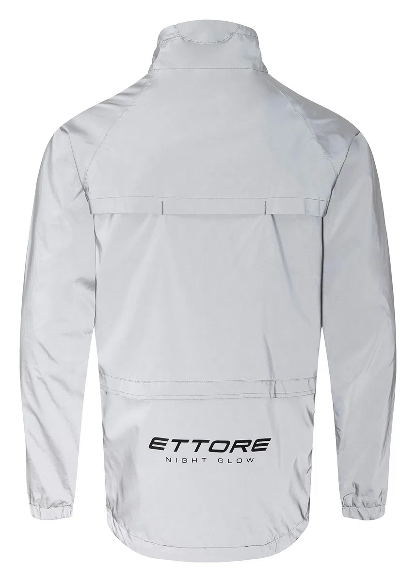 Ettore Herren Fahrradjacke wasserdicht atmungsaktiv High-Vis reflektierende Silber - Night Glow