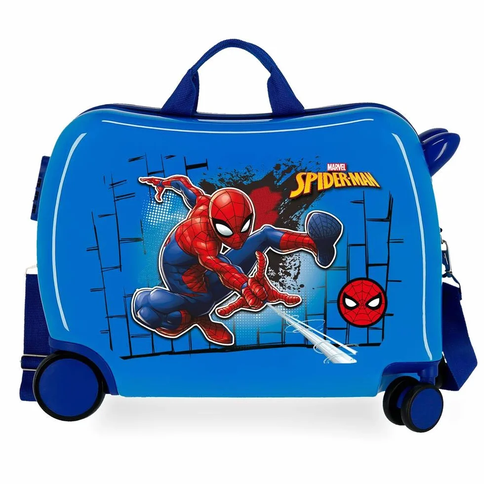 Marvel Spiderman Red Kinder-Koffer Blau 50x39x20 cms Hartschalen ABS Kombinationsschloss 38L 2,1kgs 4 Räder Handgepäck, Rot