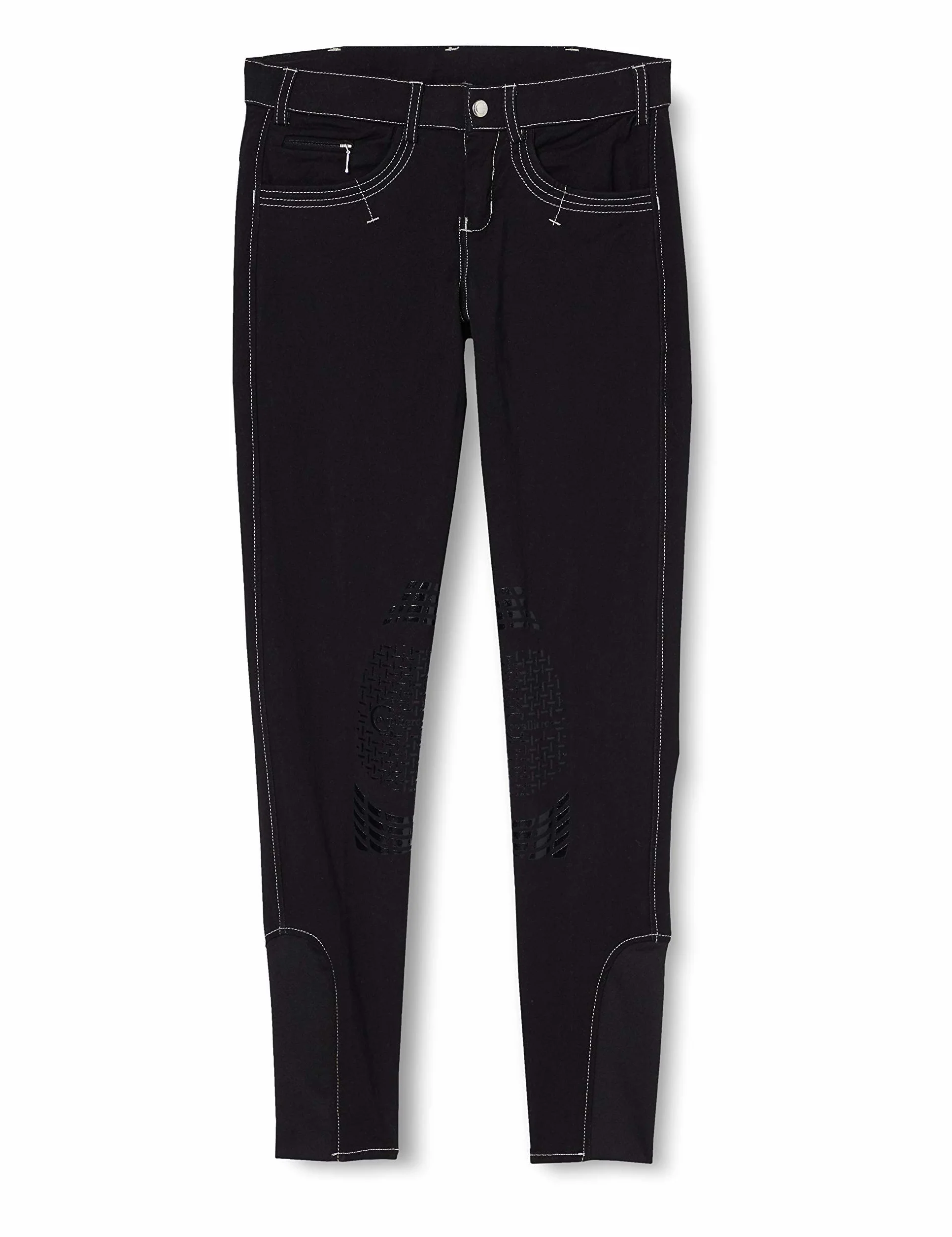 Covalliero Reithose Basic Plus für Herren in schwarz mit Hellen Nähten und Kniegrip