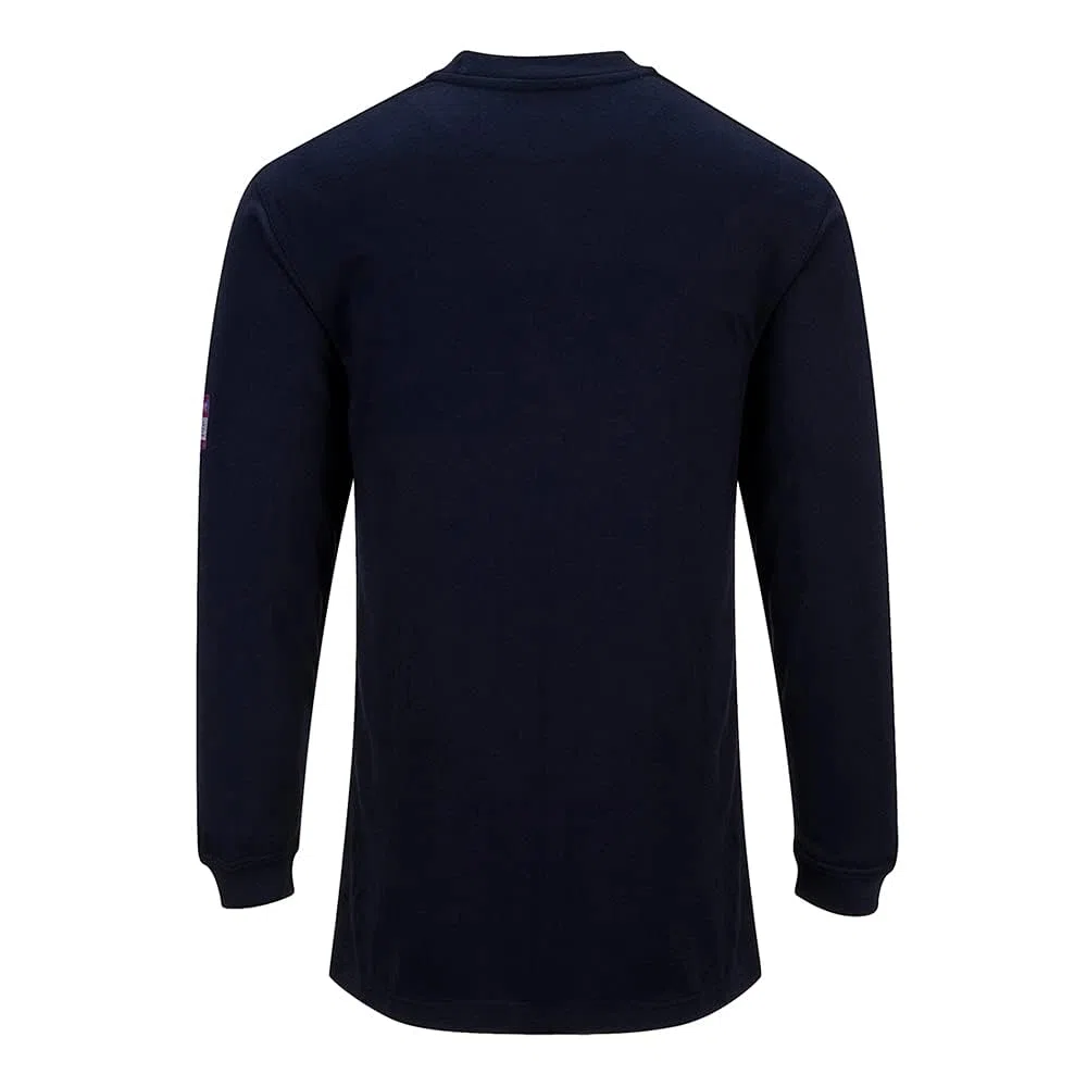 Portwest Flammhemmendes antistatisches Langarm T-Shirt, Größe: XL, Farbe: Marine, FR11NARXL