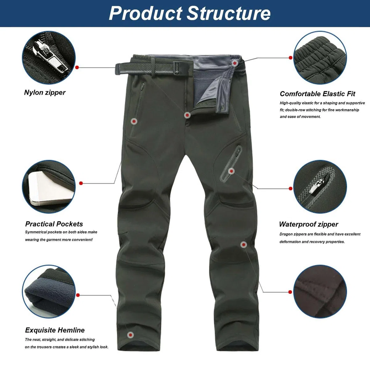 Skianzug Herren 2 Teiler Wasserdichter Schneeanzug für Männer Ski Anzug Set Winter Warm Skibekleidung Ausrüstung Snowsuit Teilig Teile Thermo Skijacke Hose Winddicht Outdoor Snowboard Alpin Gefüttert