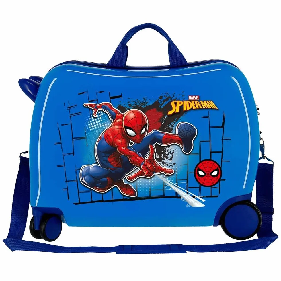 Marvel Spiderman Red Kinder-Koffer Blau 50x39x20 cms Hartschalen ABS Kombinationsschloss 38L 2,1kgs 4 Räder Handgepäck, Rot
