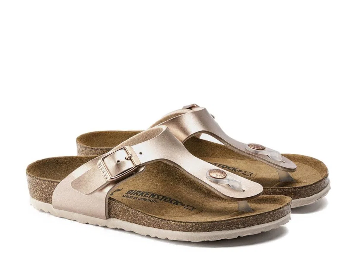BIRKENSTOCK Gizeh Unisex-Sandalen, Elektrisches Metallic-Kupfer