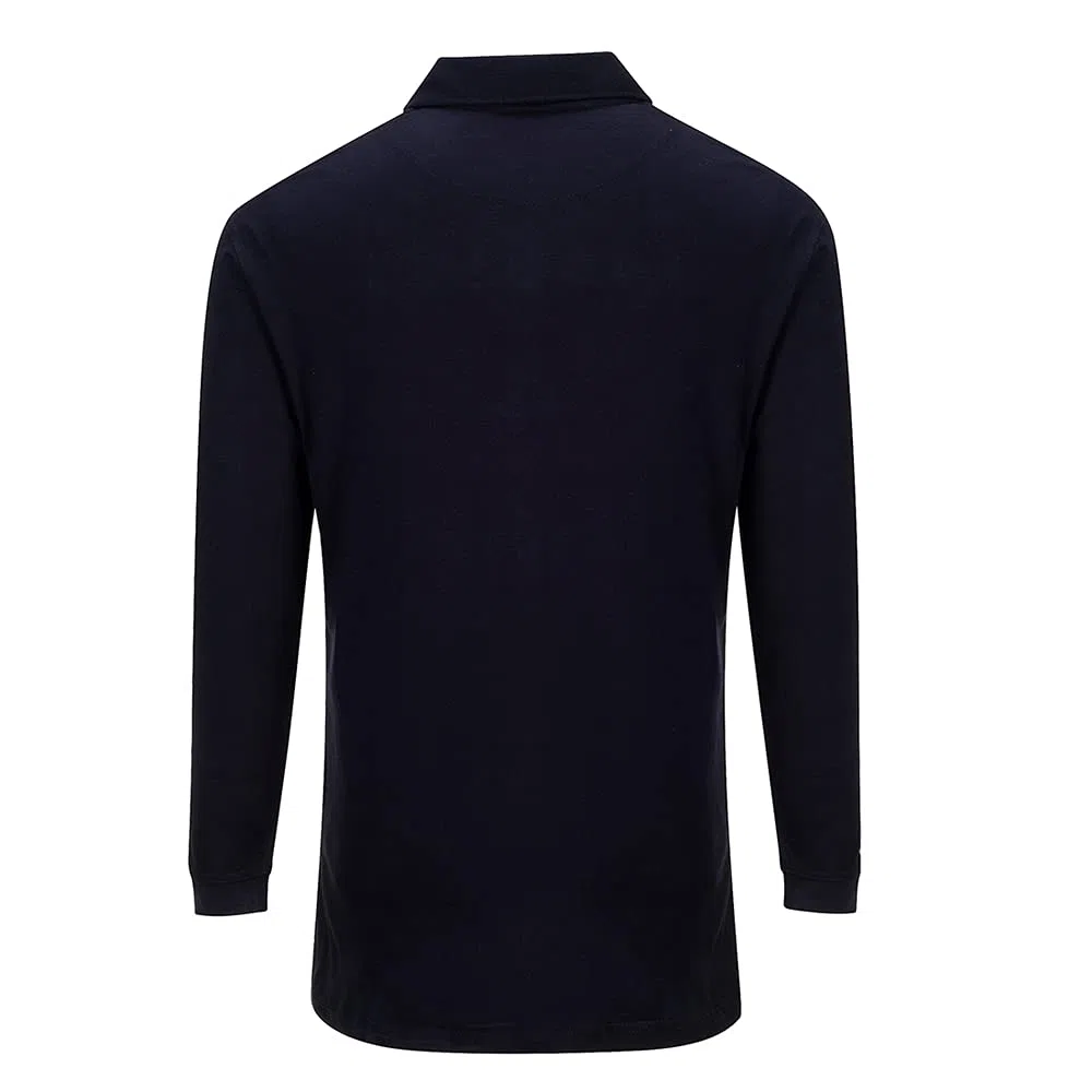 Portwest Flammhemmendes, antistatisches Langarm Poloshirt, Größe: 4XL, Farbe: Marine, FR10NAR4XL