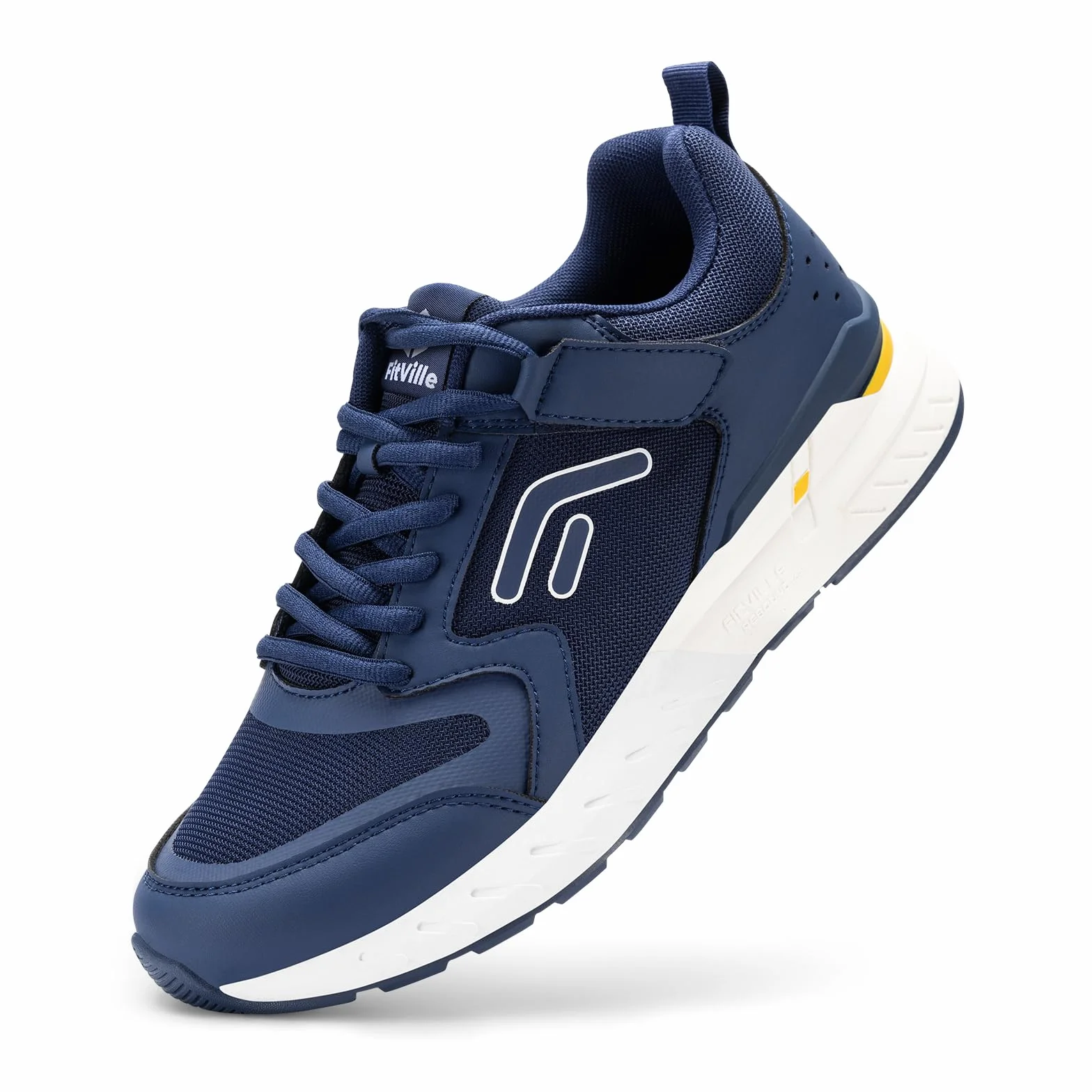 FitVille Laufschuhe Herren Extra Weit Sneaker mit Klettverschluss Atmungsaktive Walkingschuhe Bequeme Sportschuhe Fitness Jogging Schuhe Gr.40-50