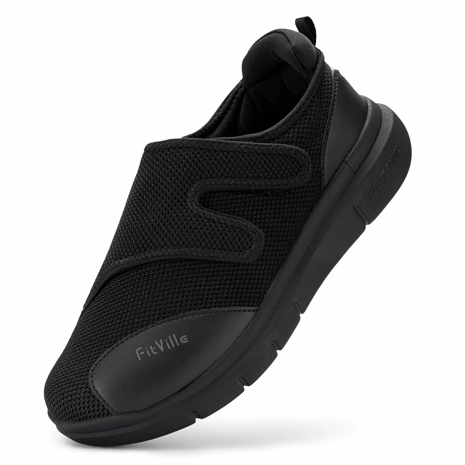 FitVille Extra Weite Reha-Schuhe Herren mit Klettverschluss Einstellbar Walking Schuhe für empfindliche Füße Senioren Pflege Hausschuhe Verbandschuhe Gesundheitsschuhe