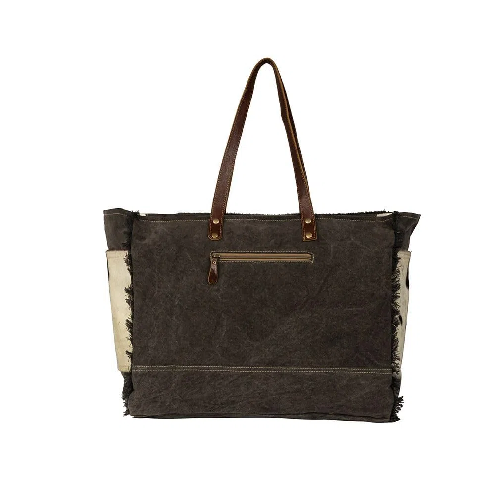 Myra Bag Weekender Bag für Damen - Western Upcycled Canvas & Leder Umhängetasche