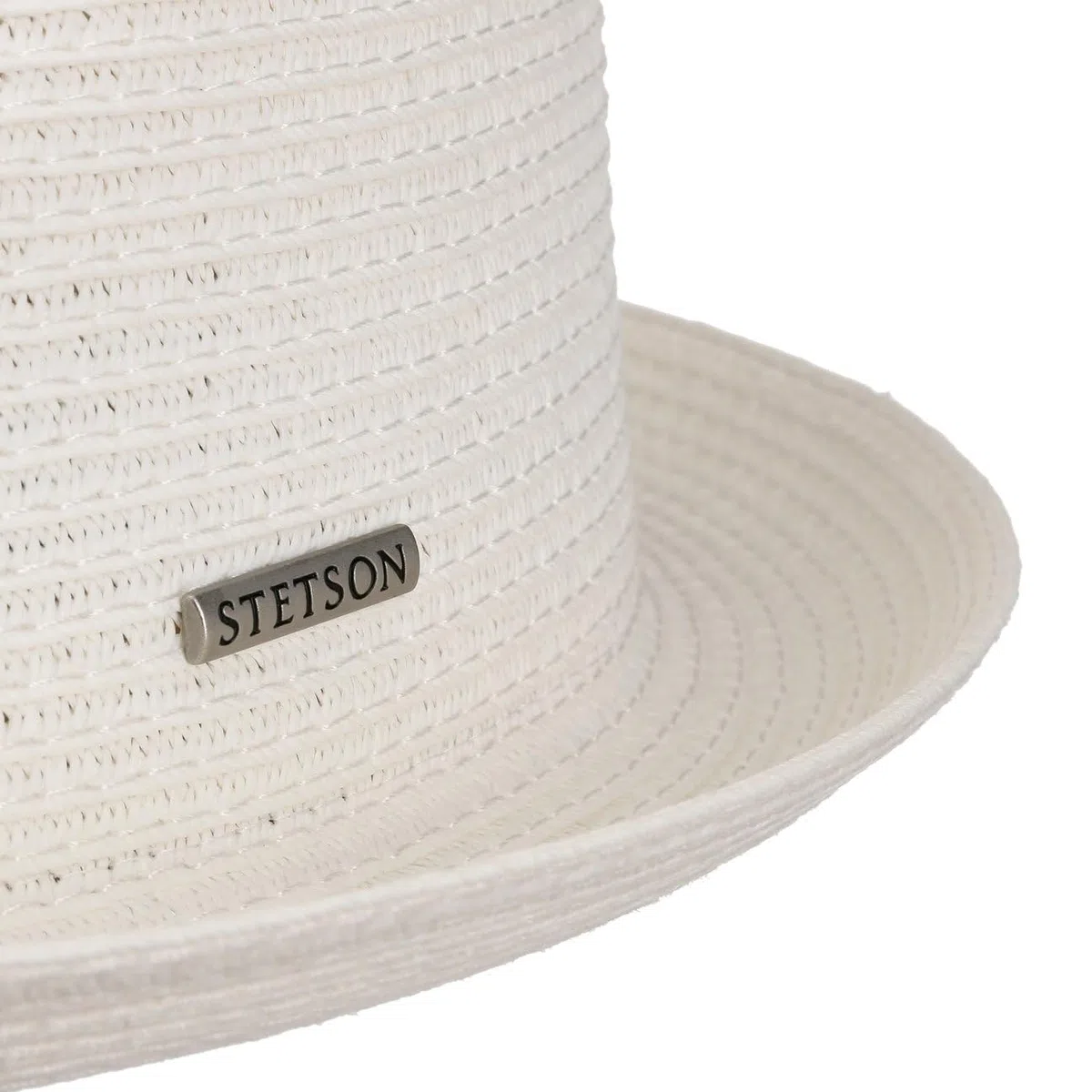 Stetson Dawson Black Player Strohhut für Damen/Herren - Sonnenhut mit Faktor 40 UV-Schutz - Strandhut aus Papierstroh - Pork Pie Hut mit Markenlogo - Frühling/Sommer Fedora