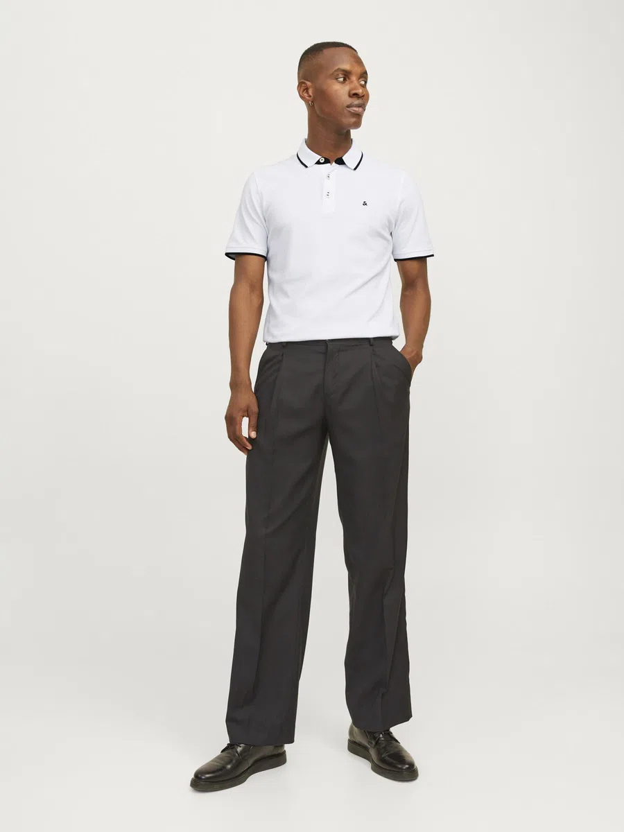 Jack & Jones Herren Jack & Jones Male Poloshirt Einfarbig Poloshirt Polohemd (1er Pack)