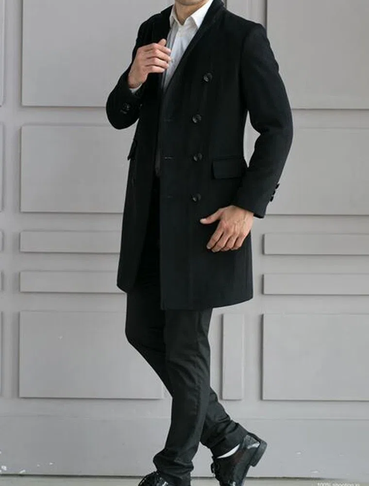 Vogstyle Herren Warme Wolle Coat Wintermantel Jacke Herrenmantel