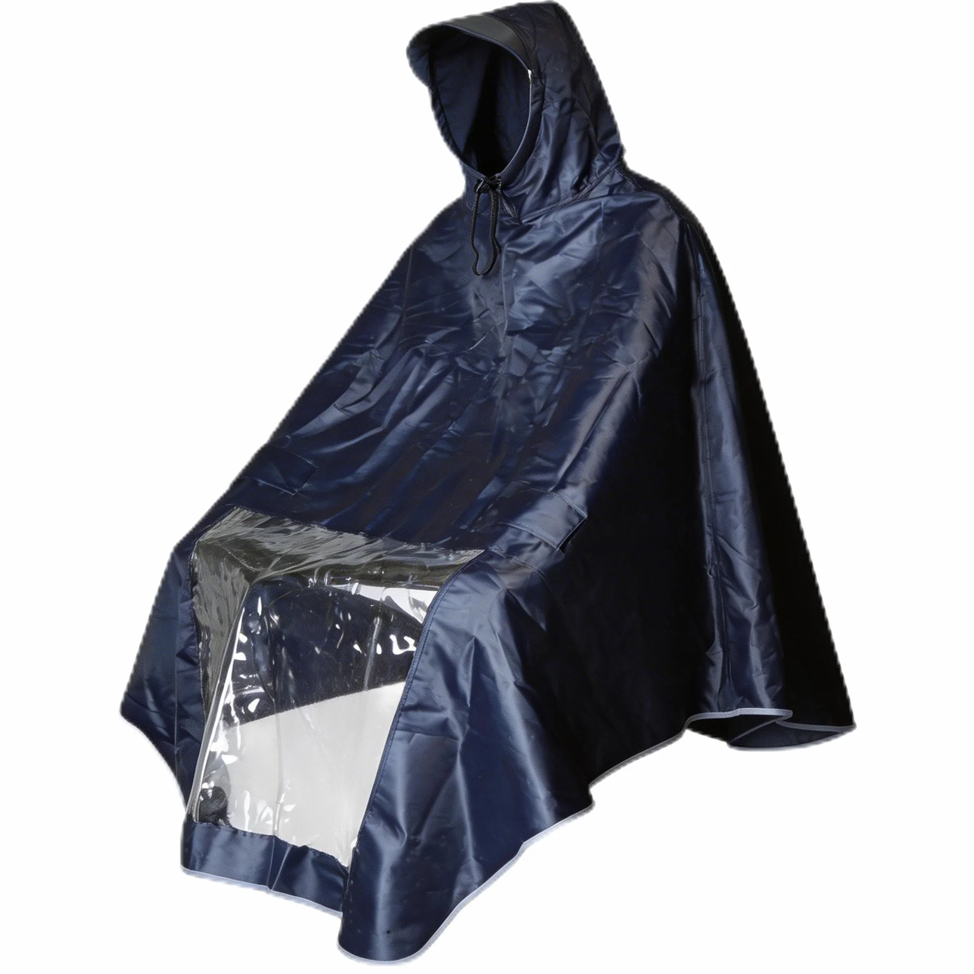 Regenponcho Fahrrad Damen & Herren Regenschutz Wasserdichter Regencape mit Kapuze & Sichtfenster Regen Cape Coat Regenjacke Regenponcho mit 360° Reflektorstreifen für Nachtfahrten Outdoor