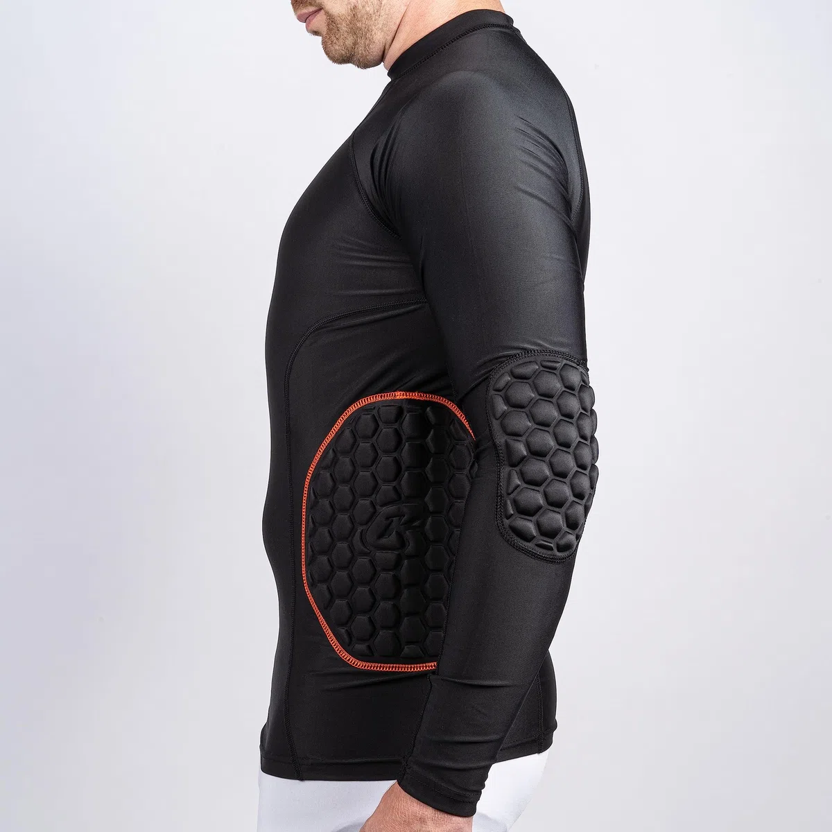 CATCH & KEEP Torwart Protectionshirt lang gepolstert - Fußball/Sport Protection Shirt mit Kompressionsfunktion und atmungsaktivem Material