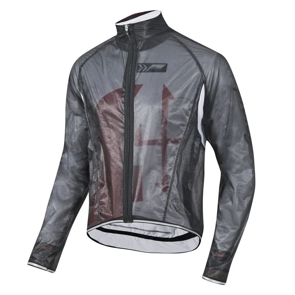 Fahrrad Regenjacke transparent,extrem dünn und leicht, Enger, körpernaher Schnitt,elastisch, wasserdicht, atmungsaktiv, für Herren