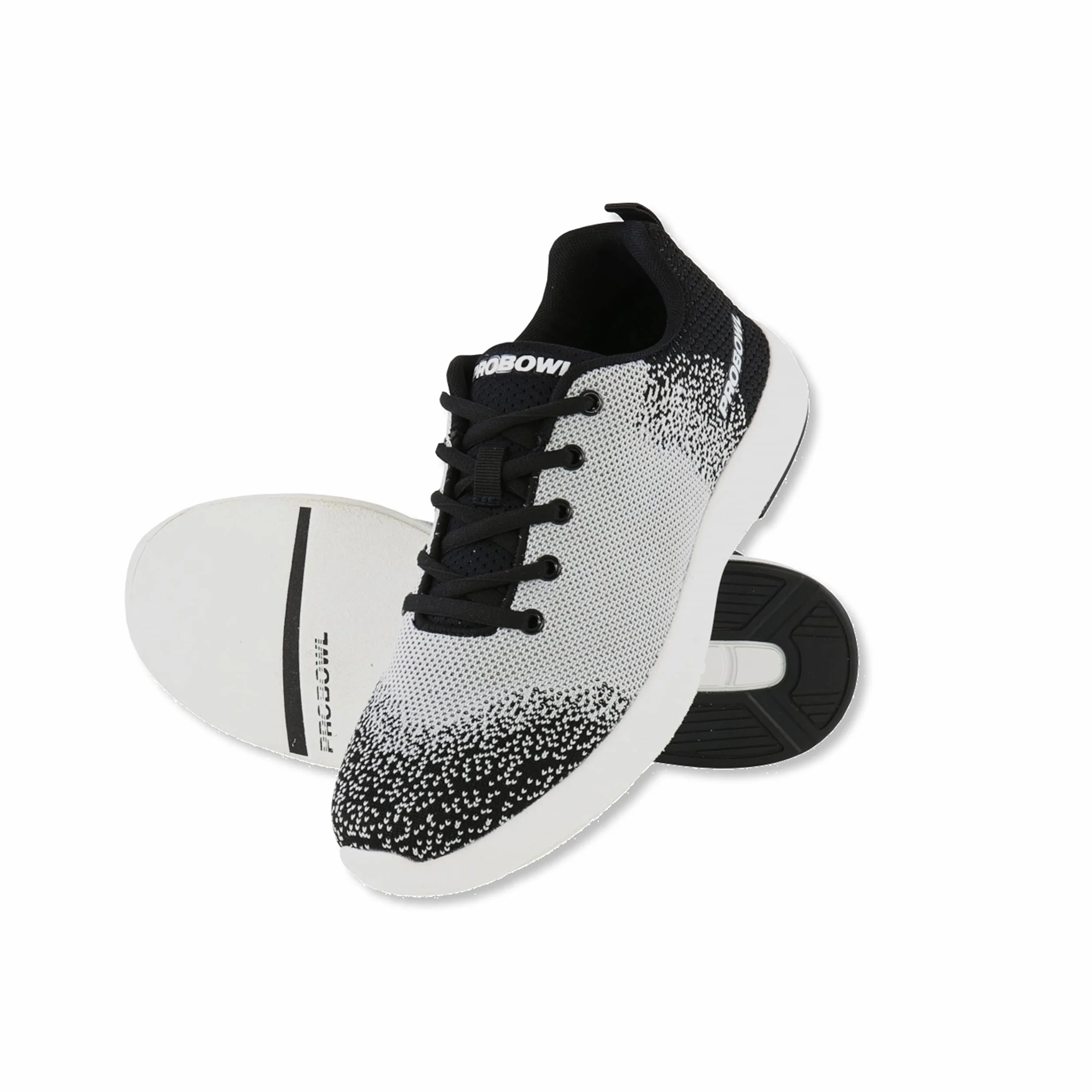 EMAX | Bowlingschuhe Herren | Pro Bowl - Taktika | Bowling-Schuh Männer Damen Jugend | Schwarz Weiß | Bowling Schuhe Größe 38,5-46