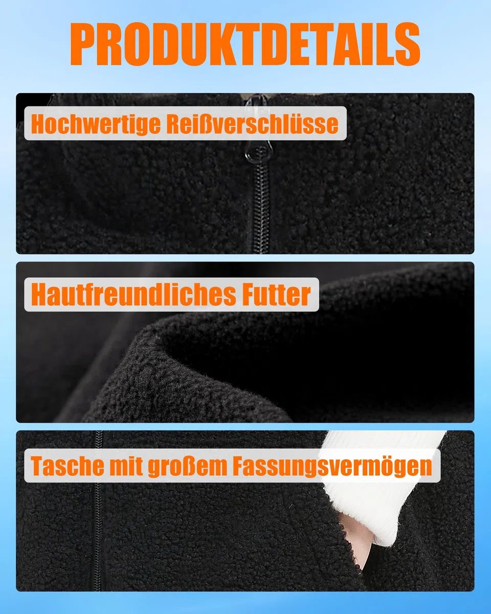 CYCYHEAT Fleece Heizweste Kinder – Beheizbare Weste für Jungen & Mädchen, Leichte Heizjacke mit 7,4V 10000mAh Akku & Verbesserte Heizelemente
