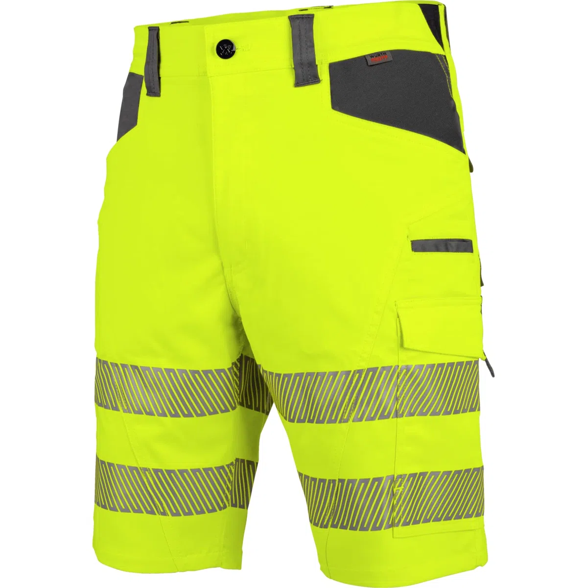 WÜRTH MODYF Warnschutz Arbeitsshorts Neon EN 20471 1 - professionelle Arbeitshose für Herren - Warnschutzhose mit Reflektoren - in den Größen 40-66 in Gelb und weiteren Farben