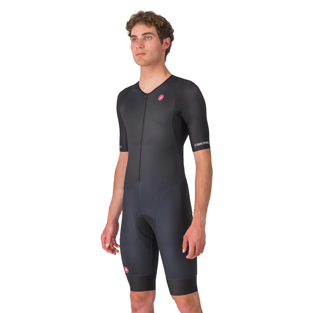 CASTELLI Core Tri-Anzug für Herren, kurzärmelig, Radfahren, Rennen, Schwimmen, Radfahren, Laufen, aerodynamischer Triathlon-Anzug mit Taschen