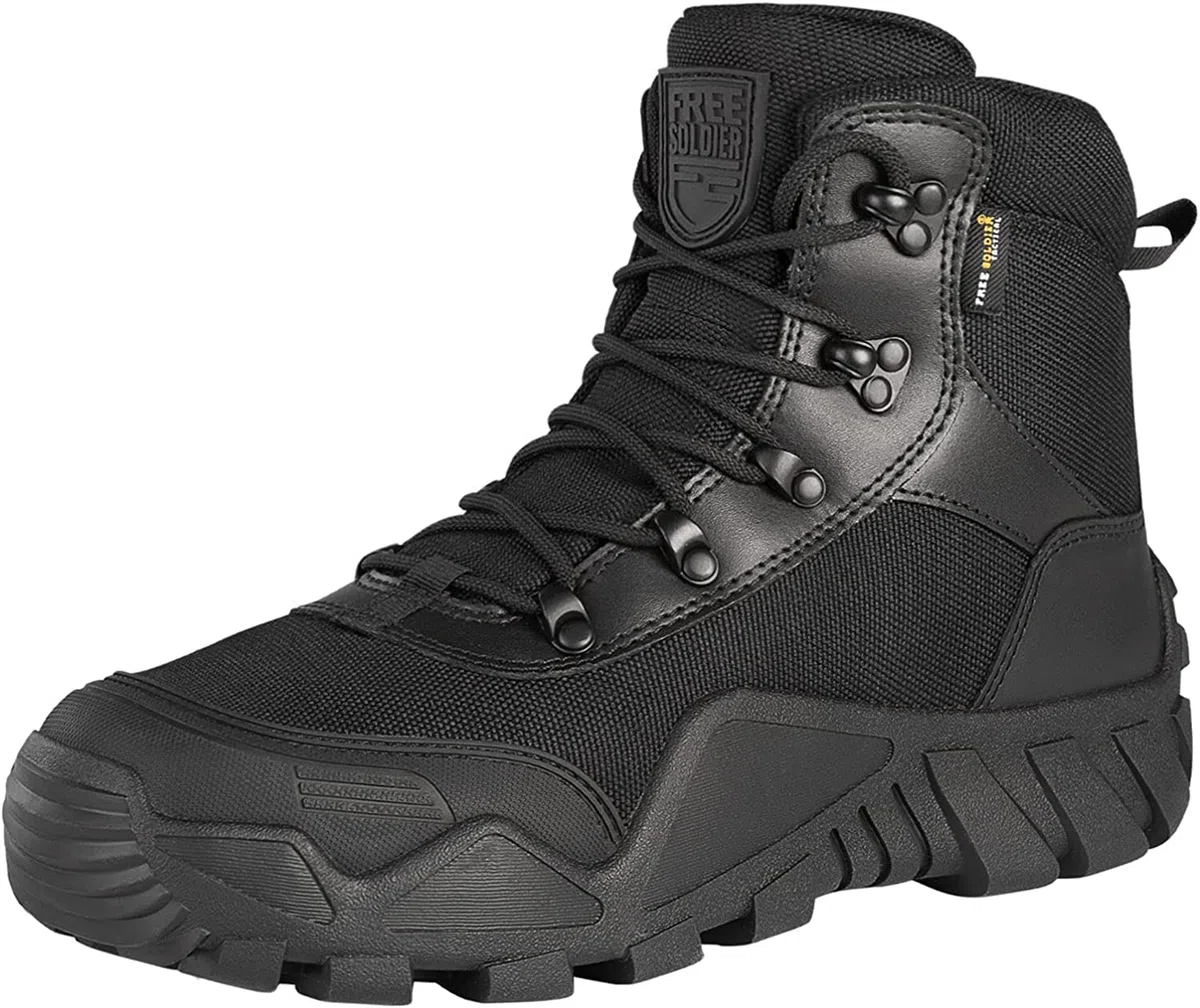 FREE SOLDIER Bequeme leichte Stiefel Herren Wanderstiefel Outdoor Boots Männer Wanderschuhe zum Trekking, Arbeiten, Training