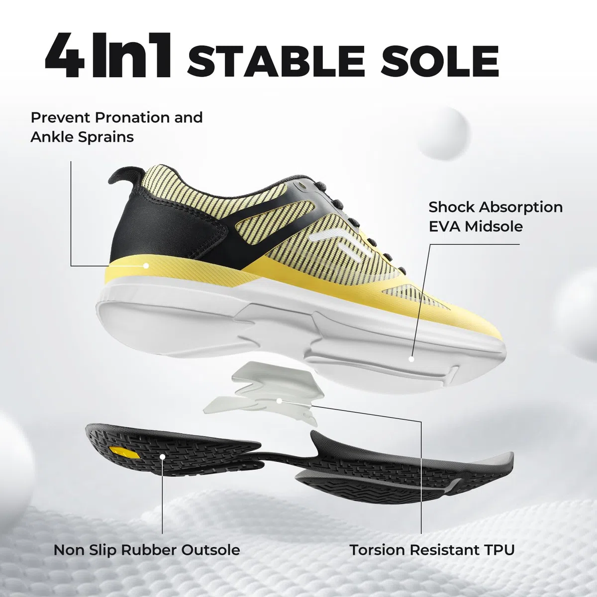 FitVille Herren Tennisschuhe Extra Weit Sportschuhe rutschfeste Hallenschuhe Atmungsaktive Badminton Schuhe Bequeme Sneaker