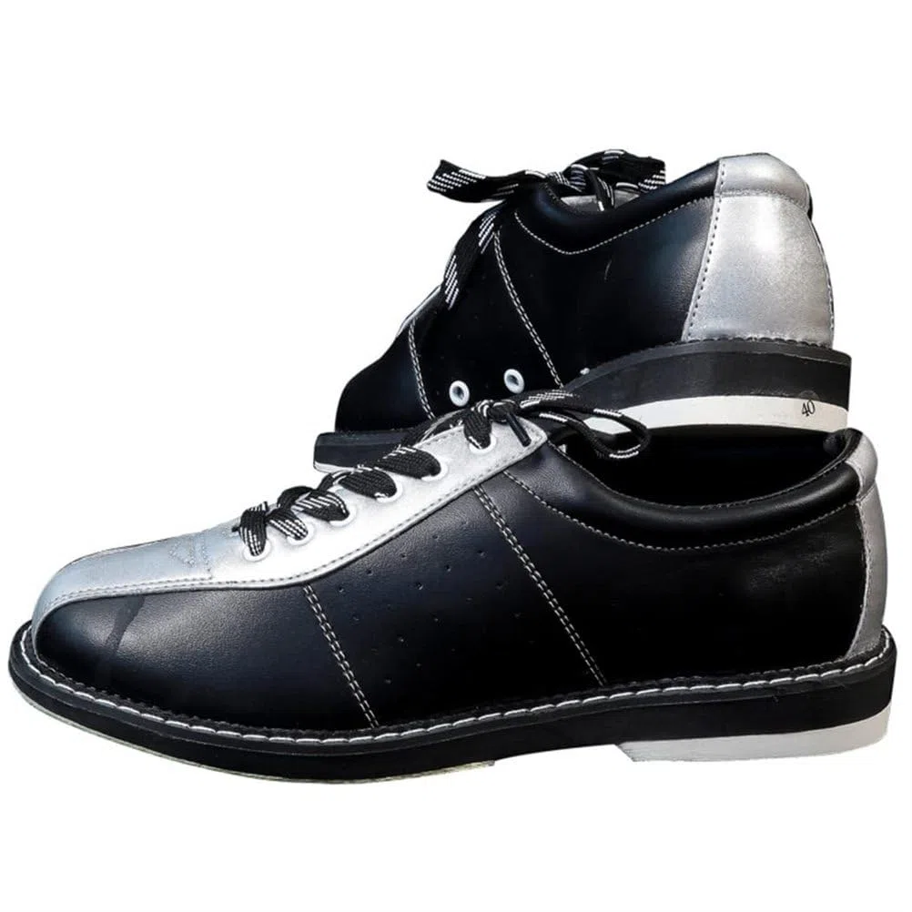 DAMANDO Frauen Bowling Schuh, Damen Leder Blowing Schuhe Leichte Lace-Up Blowing Trainer