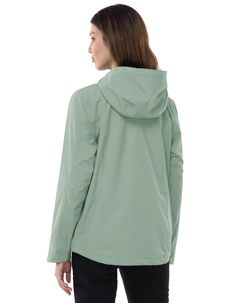 Outdoor Ventures Damen Regenjacke 10000MM Wasserdicht Leichte Gefüttert Packbar Sportjacke Funktionsjacke Atmungsaktiv Fahrrad Jacke mit Kapuze