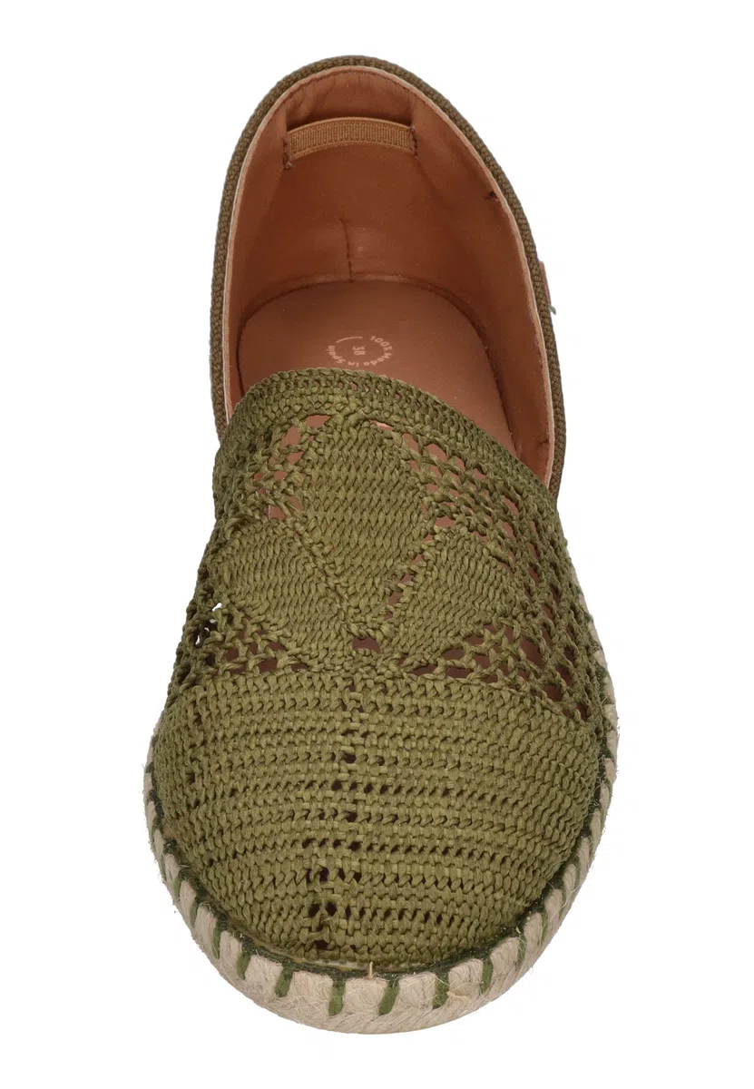 VERBENAS Carmen Gehäkelte beige Espadrilles