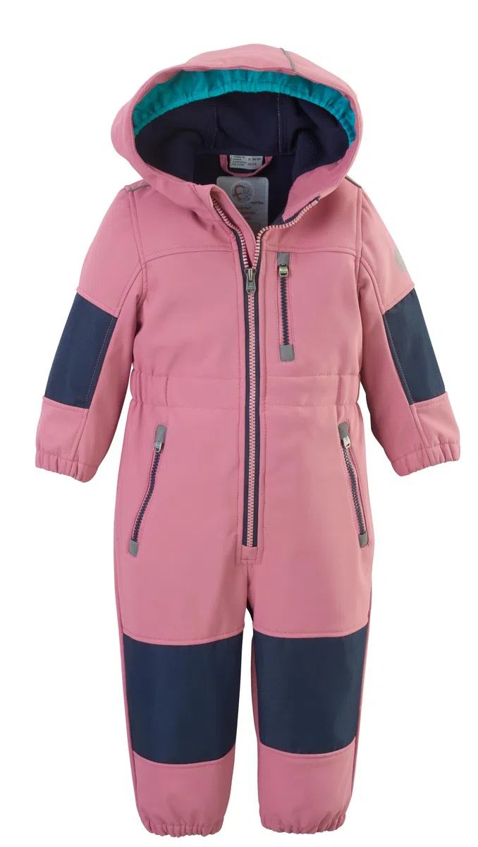 first instinct by killtec Mädchen Fiow 35 Mns Onpc Softshell Overall mit Kapuze, malve, 74/80 EU