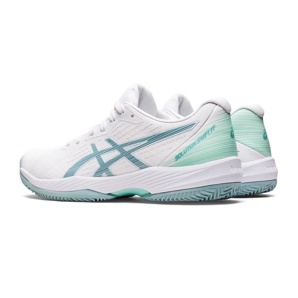 ASICS Damen Tennisschuhe Solution Swift FF Clay 1042A198 White/Smoke Blue