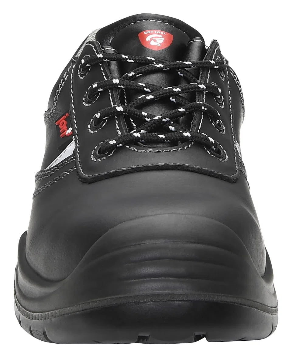 JORI 12111 Basic Compo Low S3 Herren und Damen Arbeits & Sicherheitsschuhe, Leder Sicherheitsschuhe S3, SRC, Schnürung, Kunststoffkappe, Metallfreier Durchstrittsschutz Schwarz (Schwrz), EU 42