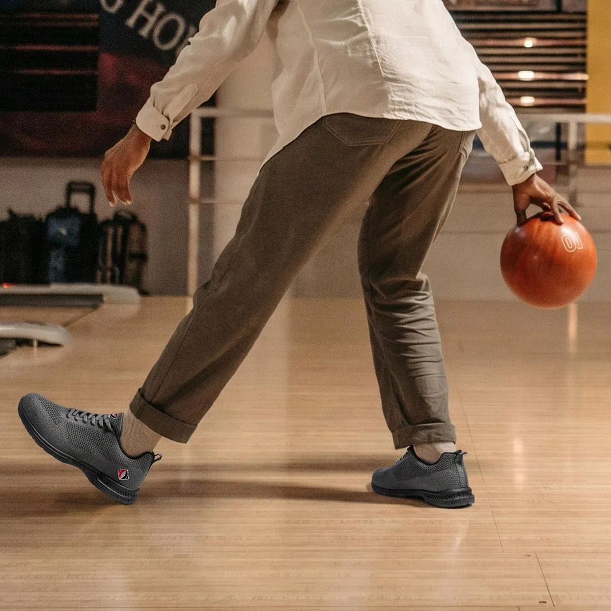 Bowlingschuhe für Herren, universelle Gleitsohle, für Links- oder Rechtshänder, ideal für Bowlingübungen und Ligaspiele