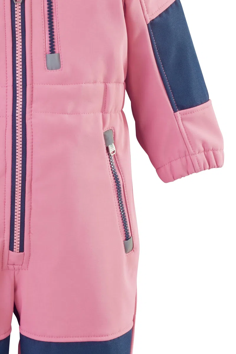 first instinct by killtec Mädchen Fiow 35 Mns Onpc Softshell Overall mit Kapuze, malve, 74/80 EU