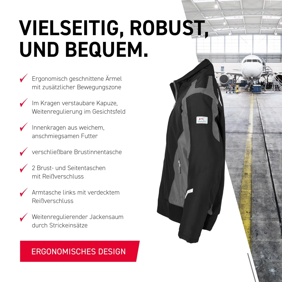 KÜBLER Workwear Unisex Jacke Classiq Organiq Größe 127.0 cm anthrazit (1er Pack)