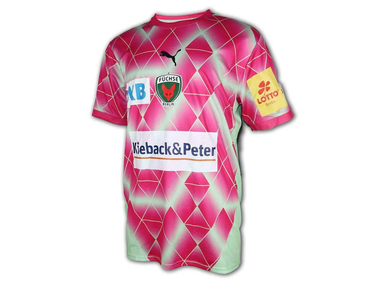 Puma Füchse Berlin Auswärtstrikot 24 25 Füchse Away Shirt Handball Jersey, Größe:3XL