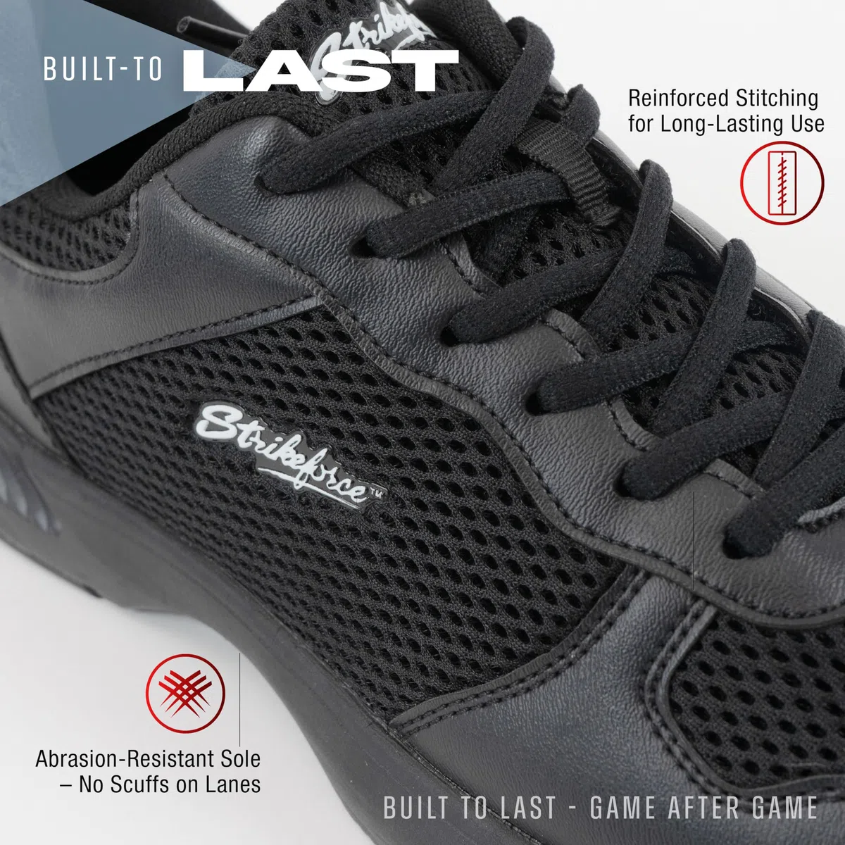 KR Strikeforce OPP Lite Black Athletic Bowlingschuh für Rechts- oder Linkshänder