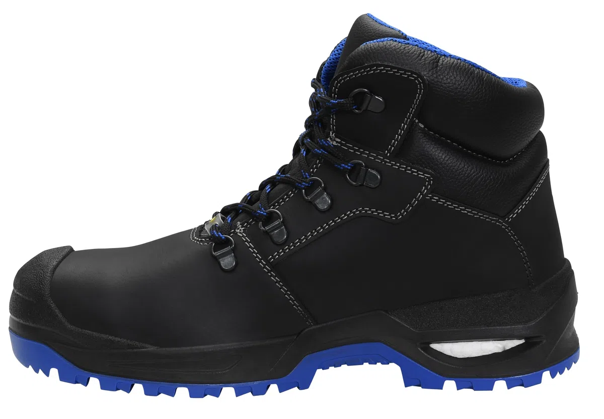 ELTEN LEONARDO XXSG black-blue Mid ESD S3 | Sicherheitsschuhe für Damen & Herren, Stahlkappe, leicht, atmungsaktiv, Gr. 45