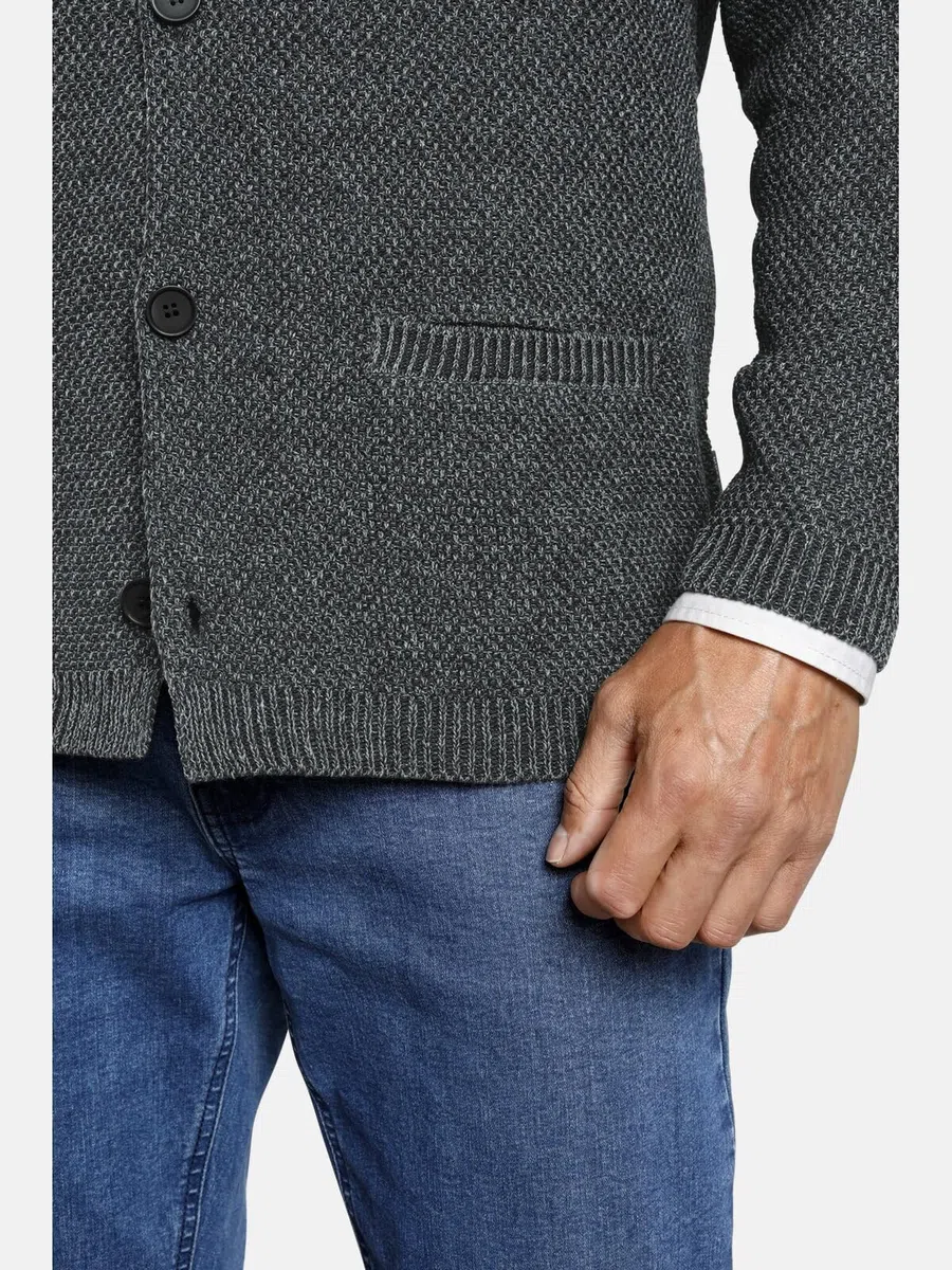 Jan Vanderstorm Herren Strickjacke Asger | nicht gefüttert | Sakko | Blazer | Cardigan aus elegant-dünnem Strick-Material | große Größen L-7XL