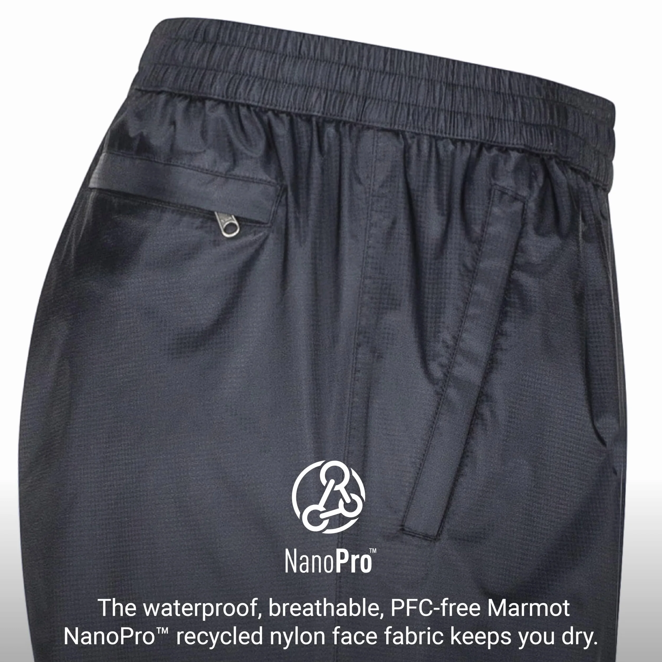 Marmot Herren Precip Eco Pant, wasserdichte Regenhose, Winddichte Wanderhose, atmungsaktive Regenkleidung zum Wandern und Trekking