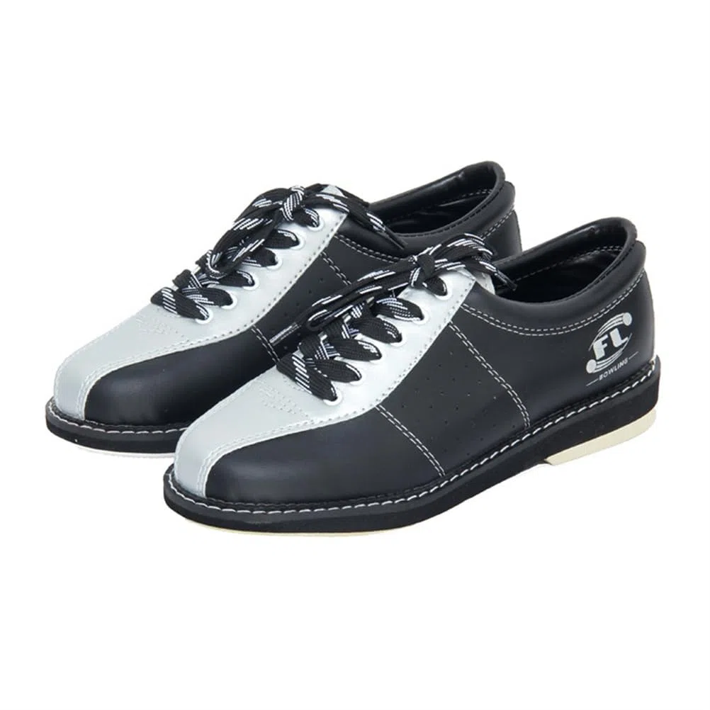 DAMANDO Frauen Bowling Schuh, Damen Leder Blowing Schuhe Leichte Lace-Up Blowing Trainer
