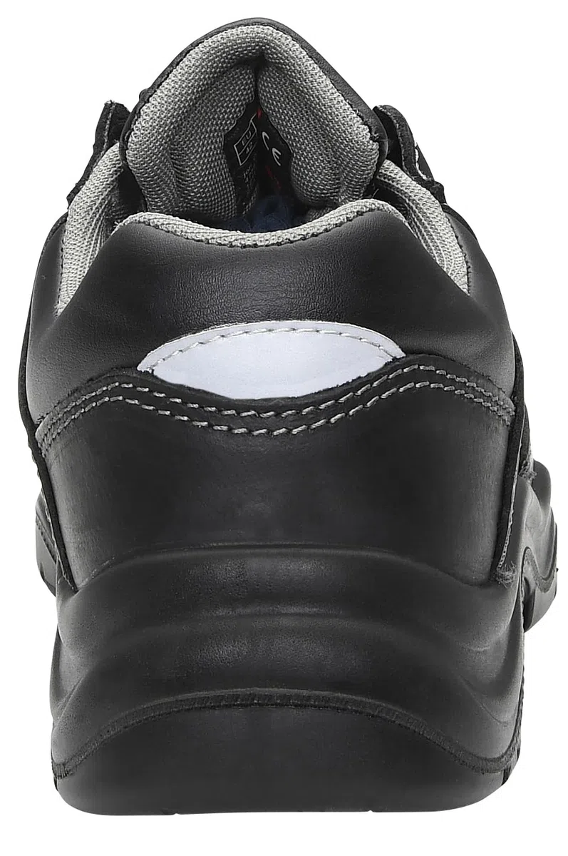 JORI 12111 Basic Compo Low S3 Herren und Damen Arbeits & Sicherheitsschuhe, Leder Sicherheitsschuhe S3, SRC, Schnürung, Kunststoffkappe, Metallfreier Durchstrittsschutz Schwarz (Schwrz), EU 42