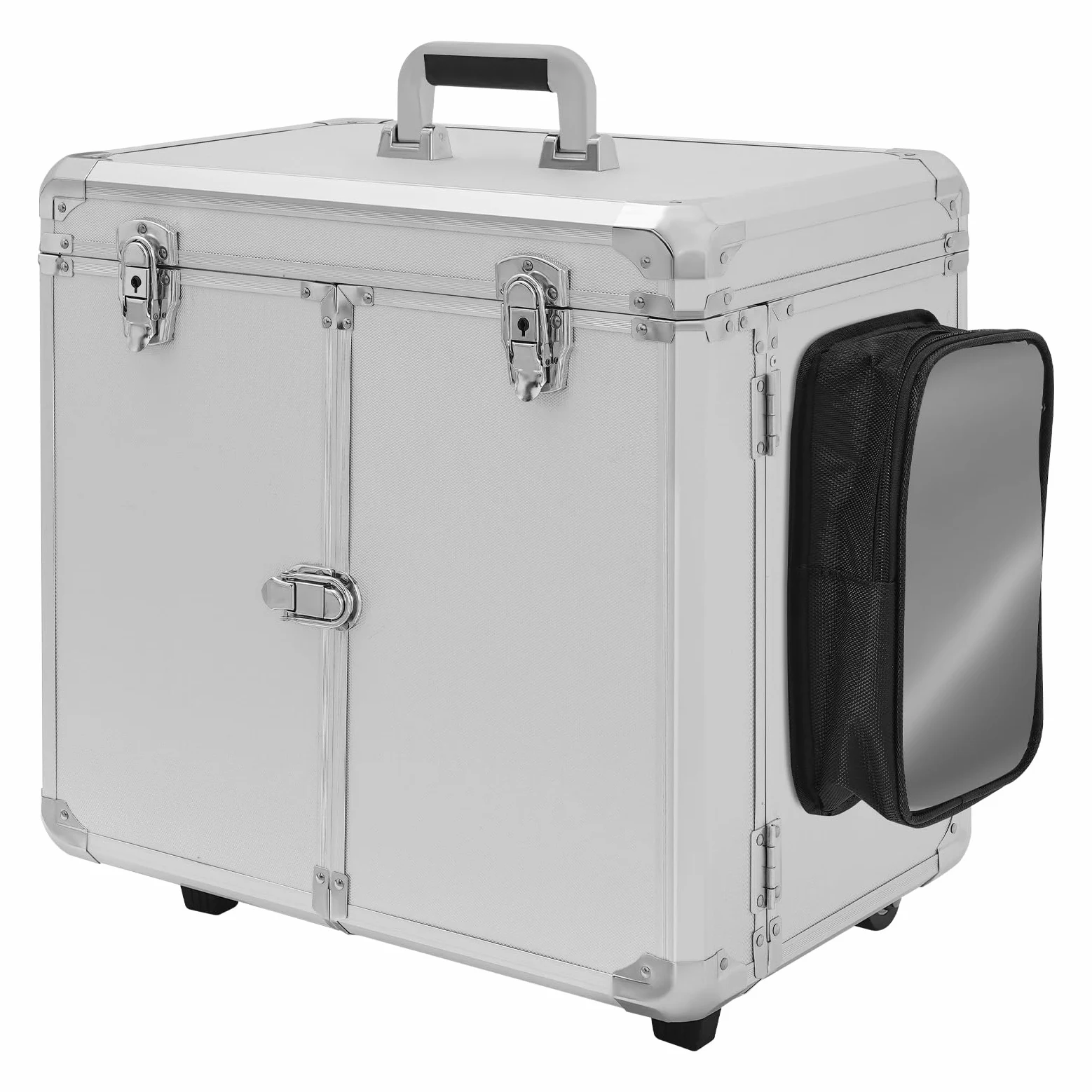 46 x 29 x 42 cm Fußpflegekoffer tragbarer Werkzeugkoffer mobiler Fußpflegekoffer mit Rollen und Schlössern Rollkoffer für Fußpflege und Nageldesign